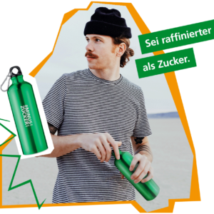 GRATIS "Metall-Trinkflasche" als Give-away geschenkt von der AOK bis  21.04.2021.