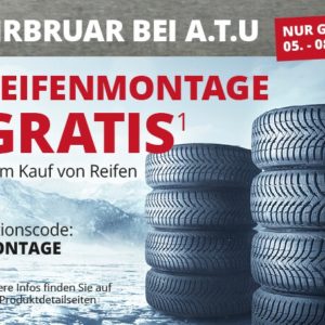 GRATIS Reifenmontage geschenkt bei A.T.U. beim Reifenkauf