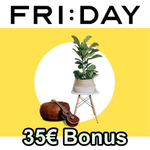 🏡 FRIDAY Hausratversicherung ab 1,79€ + 35€ Bonus 👉 z.B. 1 Jahr Hausrat GRATIS