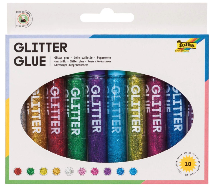 Altaroo Glitzerkleber 12 Farben - Je 10ml Glitzerstifte Für Kinder & Bastelprojekte