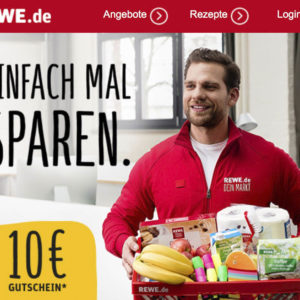 10€ Rabatt beim REWE Lieferdienst ab 75€ (NK) bzw. 95€ (BK)