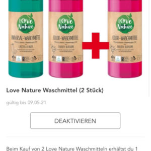 Love Nature im Cashback erweitern mit der Rossmann App (Coupon)