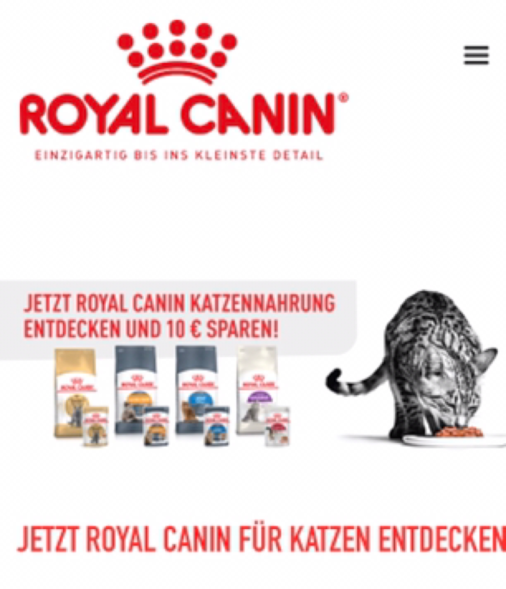 Religieus Circus Aan het water 10 € Cashback für ROYAL CANIN Katzenfutter