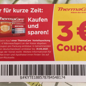 Thermacare Produkte 3 € günstiger mit Cashback