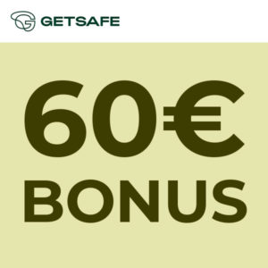 6 Monate getsafe Haftpflicht- UND Hausratversicherung GRATIS durch 60€ Bonus