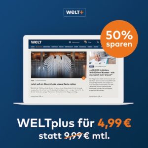 🌐 WELTplus – 12 Monate (monatlich kündbar) für je 4,99€ (statt 10€) – Alle Inhalte + WELT News App
