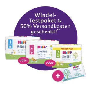 GRATIS 1 Packung Hipp Windeln Größe 1 - 2 + Feuchttücher + 2,48€ VSK im HiPP Mein BabyClub