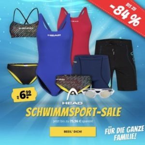 🏊 Head Schwimmsport-Sale: Badehosen, Badeshorts und Bikinis ab 2,99€
