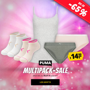 🧦 👙 Puma Multipacks ab 14,99€ - Unterwäsche &amp; Socken für Damen