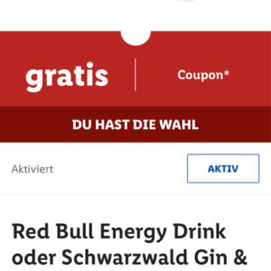 Lidl Gratis Energy Drink oder Schwarzwald Gin & Tonic