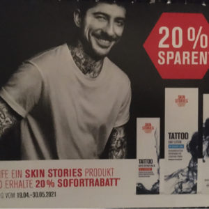 -20% auf Skin Stories für Tatoos Kosmetik