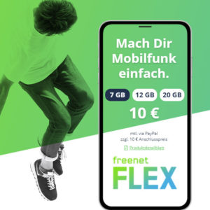 📲 mtl. kündbare Vodafone Allnet + 7GB LTE für 10€ (oder mit 12GB LTE für 15€ // 20GB LTE für 20€) - Freenet FLEX