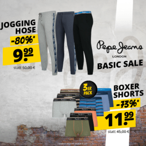 Pepe Jeans im Sale bei SportSpar - z.B. Pepe Jeans Herren Jogginghose für 13,94€