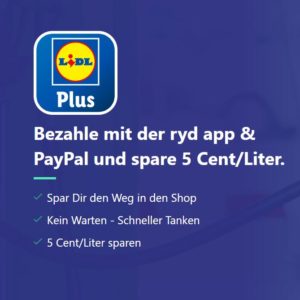 5 Cent je Liter beim Tanken sparen mit Ryd-App und PayPal