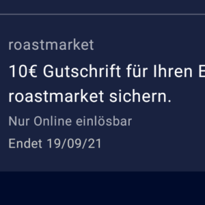 10€ Amex Gutschrift bei Roastmarket