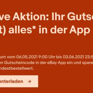 eBay 10€ Gutschein auf (fast) Alles in der eBay-App ab 40/80/100€