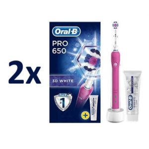 🦷 2x Oral-B Pro 650 elektrische Zahnbürste &#043; 2x 3D White Zahnpasta für 39,99€ (statt 60€) - mit UK-Stecker