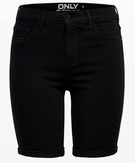 Only Damen Jeans Shorts Schwarz