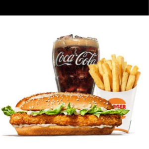King des Monats  Long Chicken  mit King Pommes und  Coca Cola (Burger King)