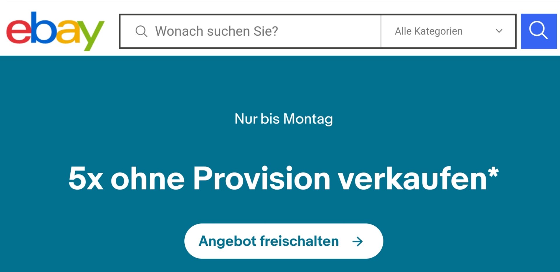 GRATIS 5 x *ohne Provision* bei ebay verkaufen bis 21.06.21 (nur per