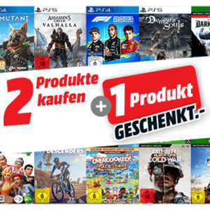 2 Produkte kaufen + 1 Produkt geschenkt (PS4, PS5, Xbox One und Xbox Series Games)
