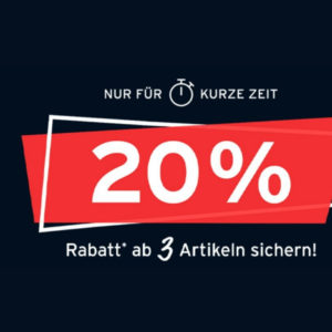 Tchibo: 20% Rabatt beim Kauf von 3 Artikeln