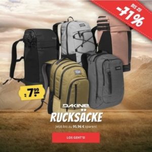 🎒 Dakine Taschen & Rucksäcke ab 7,99€