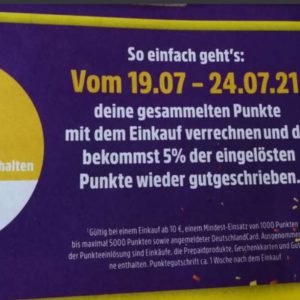 5% Rückerstattung beim Einlösen von Deutschlandcard-Punkten bei Netto vom 19.-24.07.21
