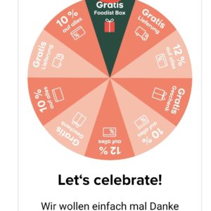 Foodist: Glücksrad drehen und Rabatte bzw. Geschenke bekommen