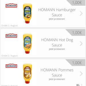 Homann Snack Saucen für 29 Cent (Scondoo&#043;Aldi Nord)