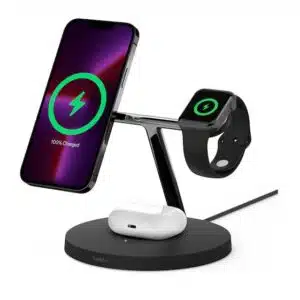 Belkin Boost Charge Pro drahtloser 3-in-1-Ladeständer mit MagSafe und 33% schnelleres Laden bestimmter Apple Watch Modelle (WIZ017) für 98,11€ (statt 118,11€)