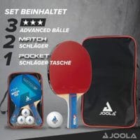 🏓 JOOLA Tischtennis-Set "Duo" mit 2 Schlägern und 3 Bällen für 14,49€ (statt 20€)