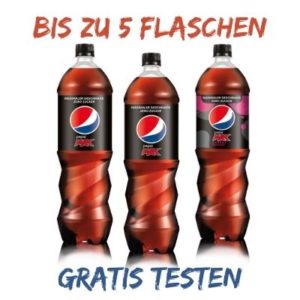 🥳 Pepsi MAX gratis testen: Bis zu 3 Flaschen kostenlos bekommen