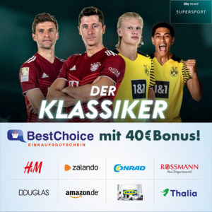 40€ Bonus ⚽️ 12 Monate Sky Supersport Ticket für 19,99€ mtl. (1. &amp; 2. BuLi, DFB Pokal, Premier League uvm. live auf 2 Geräten)