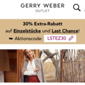 -30% auf Einzelstücke Gerry Weber Outlet