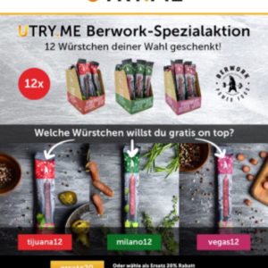 GRATIS 12x Würstchen Zugabe zu Bestellung bei utryme