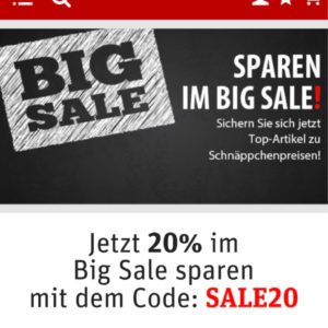 Big Sale bei svh24.de - 20% auf den kompletten Sale