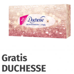 GRATIS Duchesse Kosmetiktücher 200er Box Müller 3€ Einkaufswert
