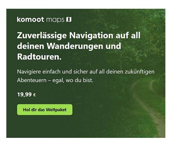 🌎 Komoot Weltpaket für nur 19,99€ (statt 29,99€)