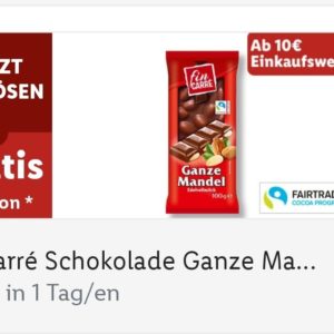 Gratis Schokolade bei Lidl ab 10 € Einkaufswert