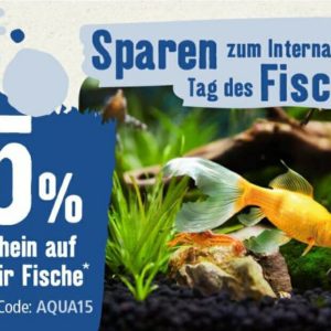 Fressnapf: 15% Gutschein auf alles für Fische* + 15fach Payback Punkte auf den Online Einkauf