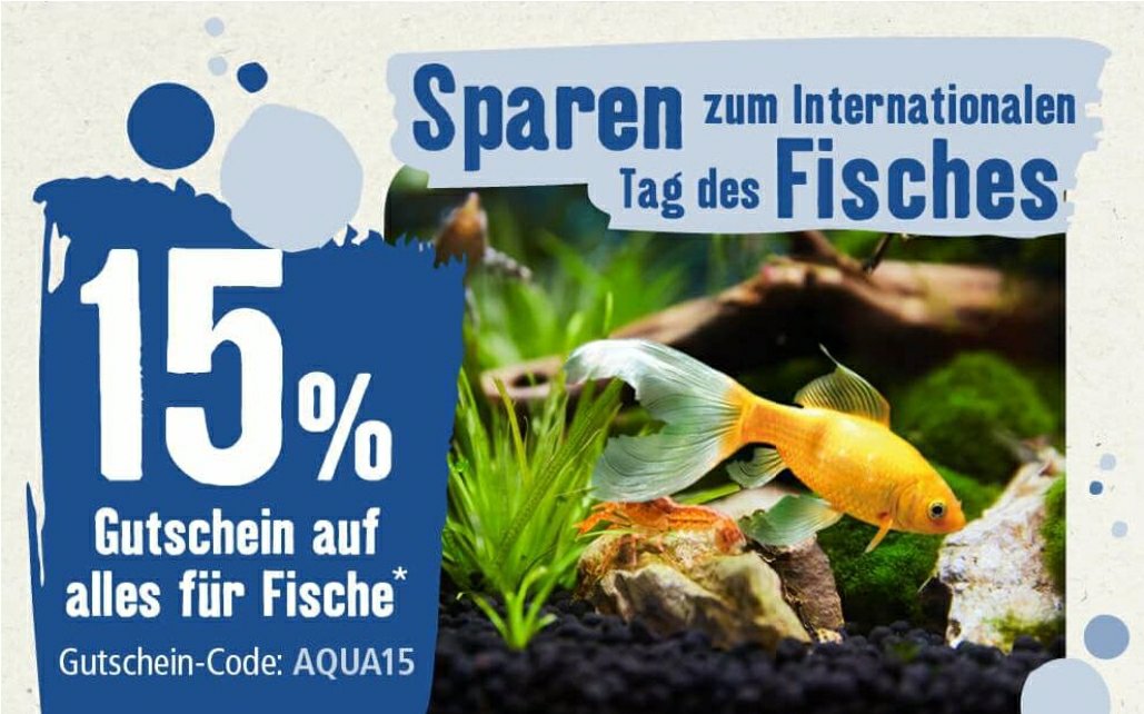 Fressnapf: 15% Gutschein auf alles für Fische* + 15fach Payback Punkte