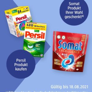 Persil Produkt kaufen & 1 Somat Produkt deiner Wahl gratis mitnehmen- nur bei DM online!