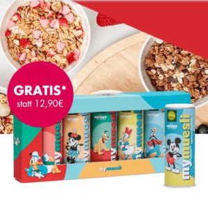 My Müsli Disney Collection Probierpaket ( 6x à 30g ) gratis bekommen MBW 9 Euro