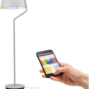 Paulmann Belaja LED Stehleuchte mit Bluetooth / Farblichtsteuerung Weiss/Chrom matt ( Bluetooth 4.0, 1,5m hoch, Farblichtsteuerung via App )
