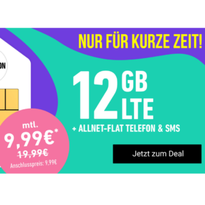 ⭐️ Mtl. kündbar: 7GB LTE Allnet für mtl. 7,77€ // 17GB für 14,99€ + 9,99€ AG (maXXim / Deinhandy Flex)