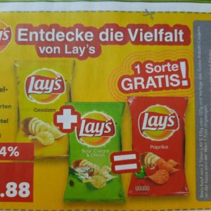 3 Tüten Lays Chips bei Kaufland für 1,76