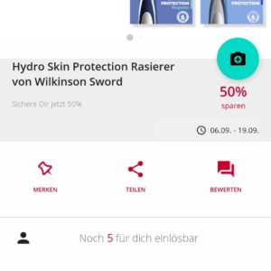 50% auf Hydro Skin Protection von Wilkinson (Scondoo)
