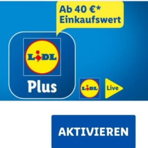 Lidl Plus: 5€ Rabatt ab 40€ Einkaufswert (mit der App)