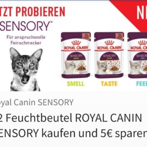 Royal Canin Sensory Katzen-Feuchtnahrung mit 5€ Cashback bei Coupies